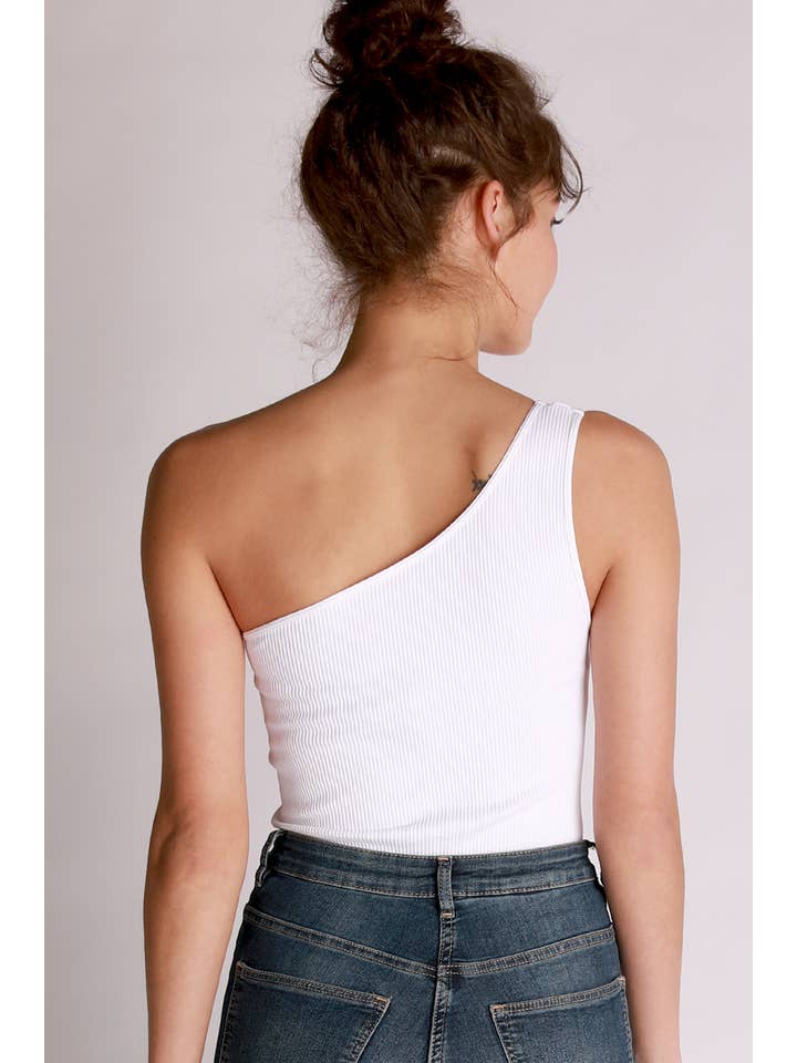 NIKIBIKI - Vente Body – femme - NS7860 - Body côtelé asymétrique à une épaule9