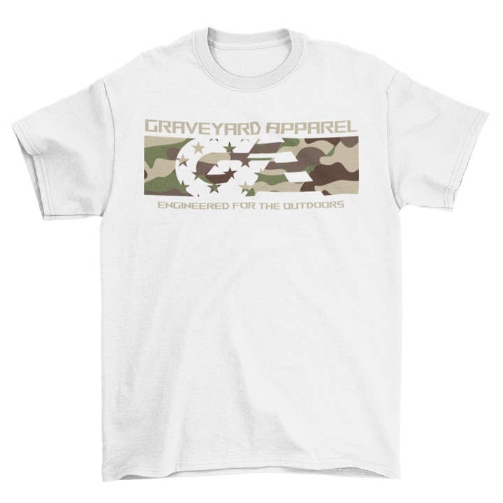 T-shirt da esterno per la vendita all'ingrosso da parte di Graveyard Apparel Co