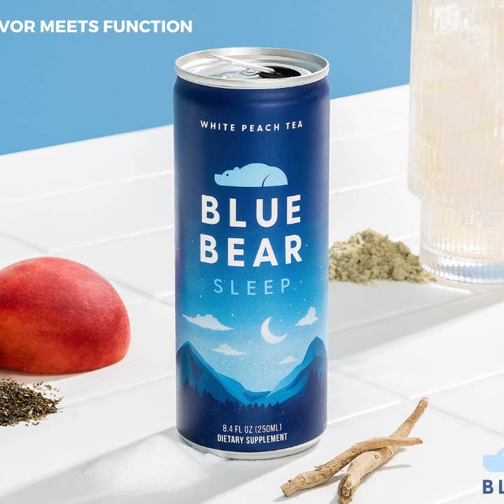 Blue Bear Sleep (White Peach Tea) Sleep Drink - 12 pack for wholesale by Blue Bear