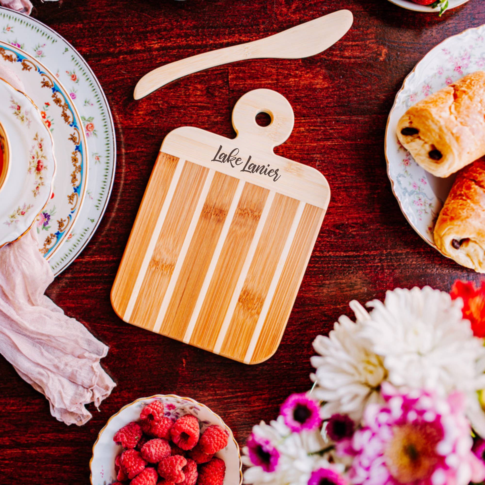 The Lillie Pad - Wholesale Cheese Board - Custom Lake Name  Serving and Cheese Paddle Board - Bamboo4