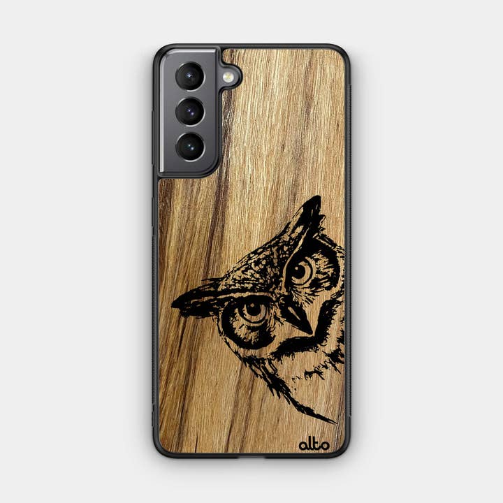 Olive Wood | Beschermend Samsung telefoonhoesje - Owl Design voor wholesale door Alto Collective
