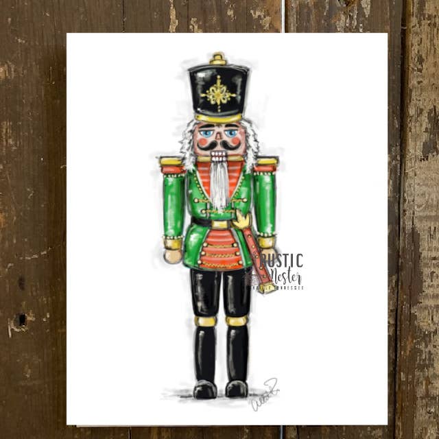 Rustic Nester - Wholesale Christmas Wall Art - Nutcracker Christmas Decor, Seasonal print, Holiday art0