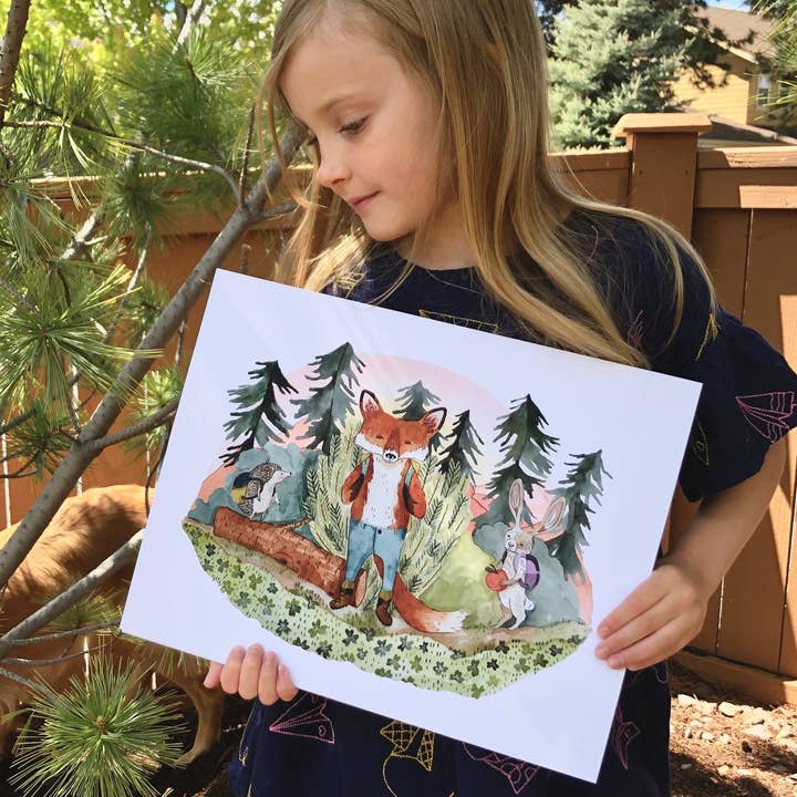Canyon & Cove Art - Wholesale Art Print - Fox Hike Print2