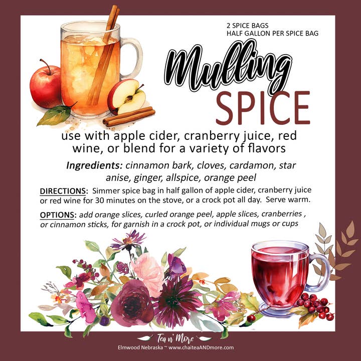 Tea n' More - Wholesale DIY Drink Kit - Mulling Spice Simmering Bags3
