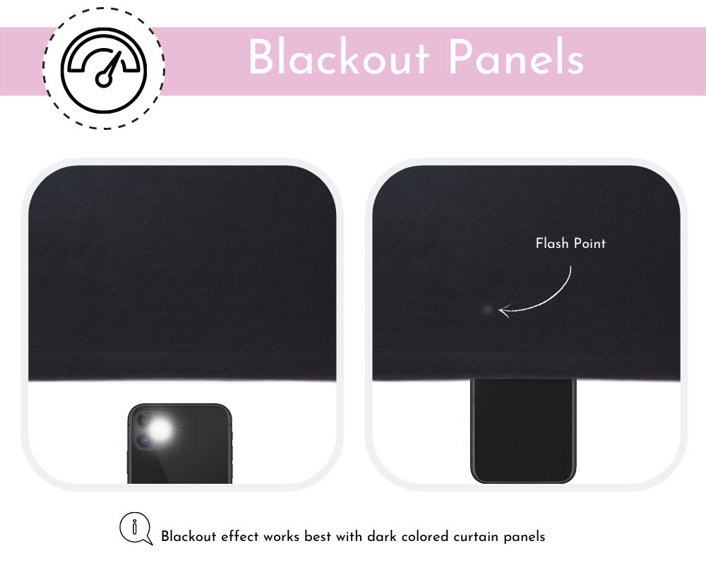 YOUR CHAIR COVERS - Wholesale Curtain - 42 X 84 Inch Blackout Polyester Curtains with Rod Pocket Black - 2 Panels2