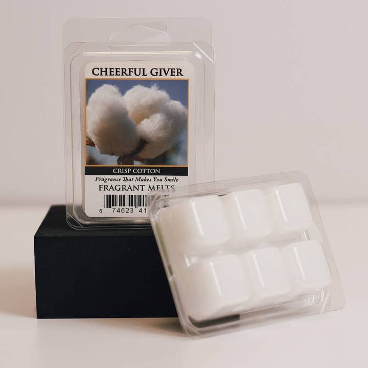 Melts (8/box) - Crisp Cotton för wholesale av Cheerful Candle
