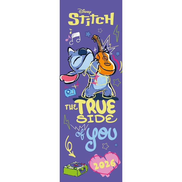 DISNEY STITCH 2026 SLIM CALENDAR for wholesale by Danilo Promotions Ltd