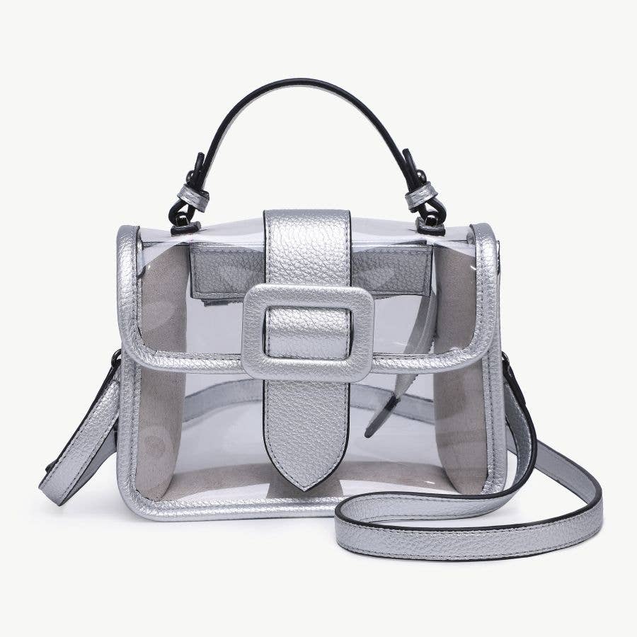 Jen & Co. - Wholesale Crossbody Bag - Women's - M2728 Toni Clear Flapover Crossbody Bag9