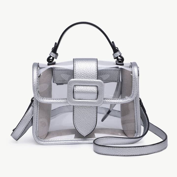 Jen & Co. - Wholesale Crossbody Bag - Women's - M2728 Toni Clear Flapover Crossbody Bag9