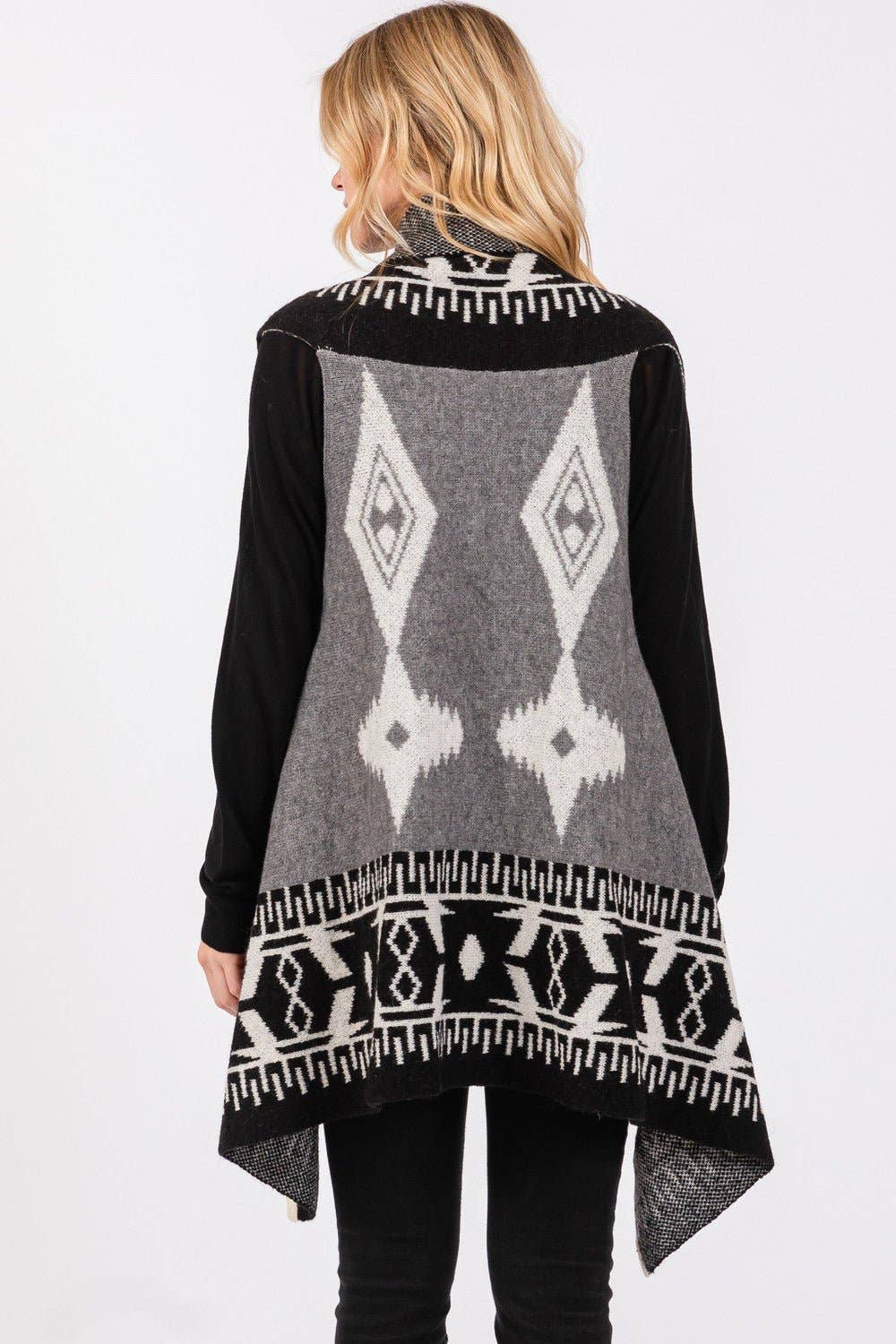 MiMi Wholesale - Wholesale Outerwear Vest - Women's - MS0402 Aztec Pattern Vest2