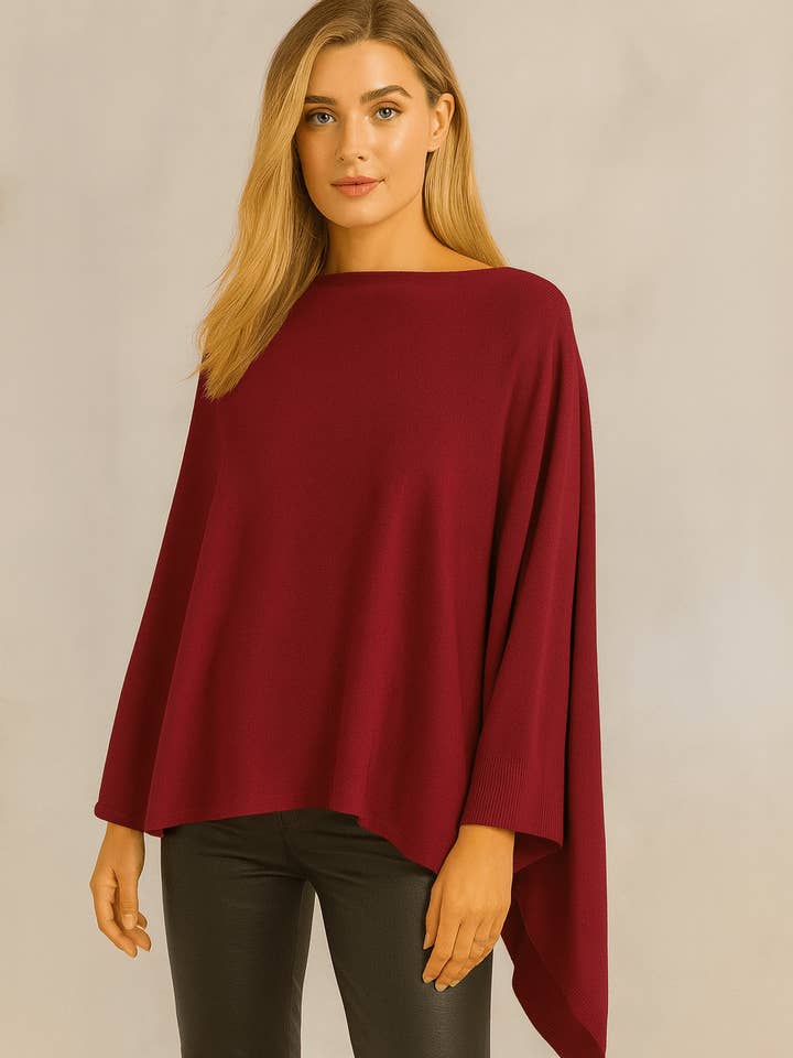 CCP320056 Solid Scarf Poncho for wholesale by MiMi Wholesale