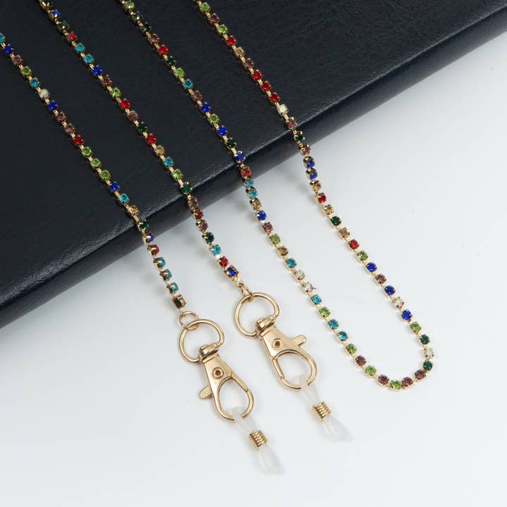 Ole - Vendita all'ingrosso Custodia/supporto per occhiali - Donna - Collane per occhiali da vista con catene di strass