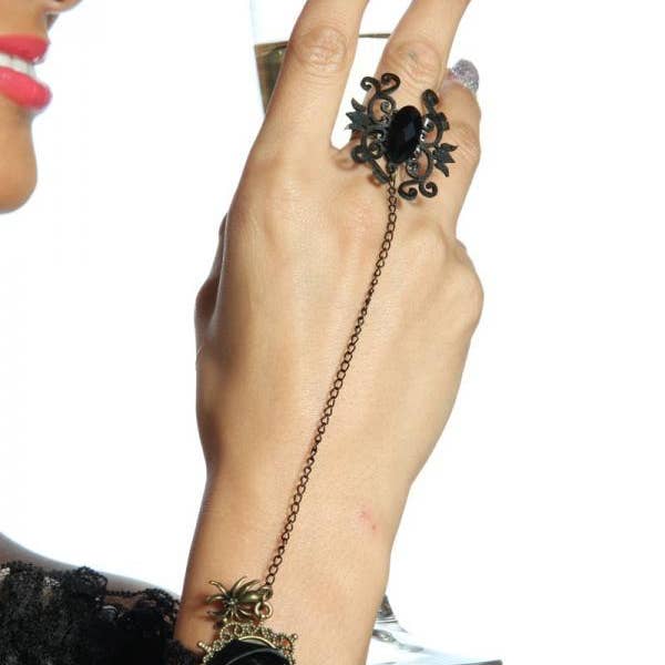 See Image Gothic hand jewelry for wholesale on Faire