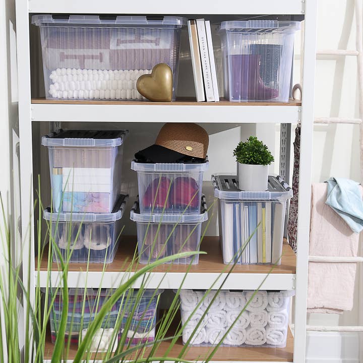 Superio Brand - Wholesale Storage Bin - Superio Hinged Lid Storage Container, Closet Organizer 50L14