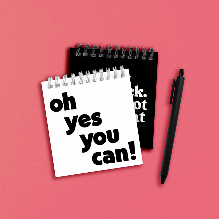 Quotable - Wholesale Notepad - Spiral Notepads - SP390 - Oh Yes You Can! (Saying)1