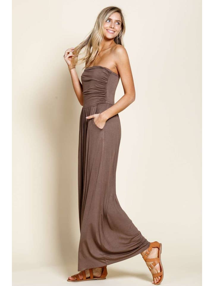 mittoshop – wholesale Dress – Women's – JERSEY TUBE POCKETED MAXI DRESS