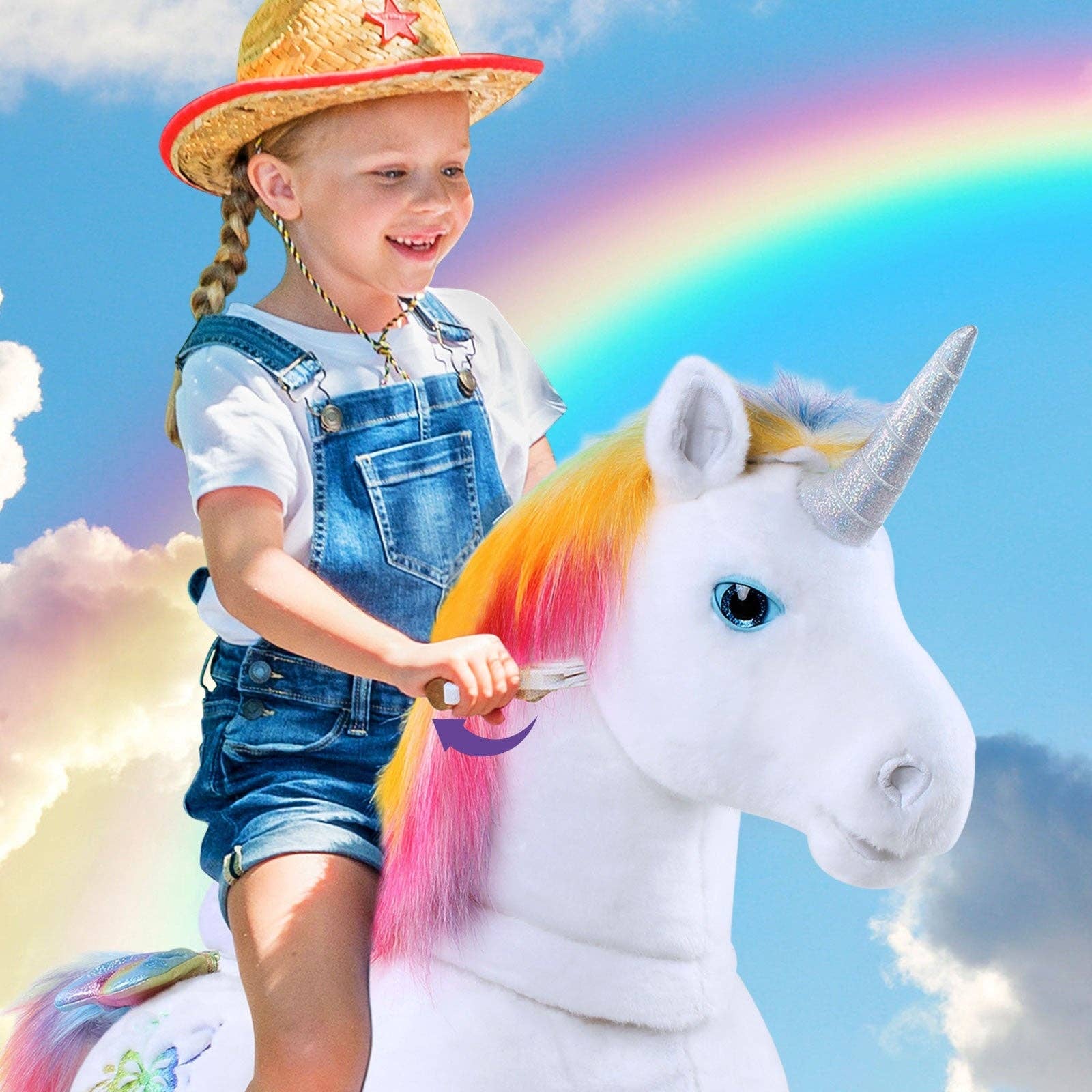 PonyCycle GmbH - Wholesale Rocking Horse - Kids - Model X Ride-on Unicorn Toy- Rainbow Unicorn7