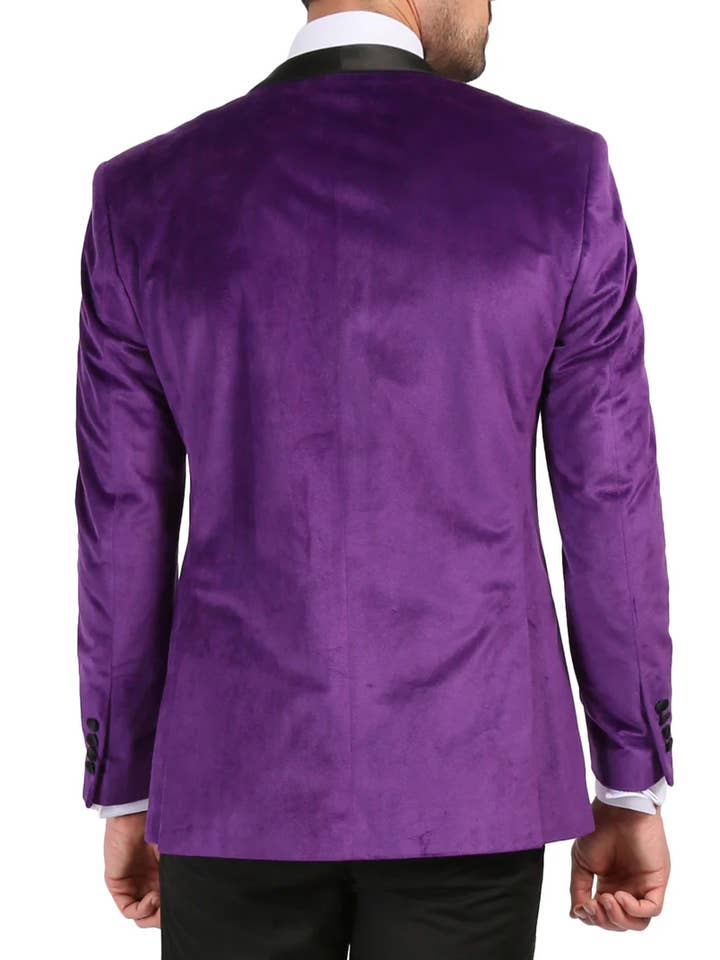 Ferrecci - Wholesale Blazer - Men's - Ferrecci - Enzo Men's Velvet Slim Fit Shawl Tuxedo Blazer53
