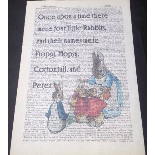 Parksmoonprints - Wholesale Art Print - Beatrix Potter Dictionary Wall Art Print - Quirky Wall Art