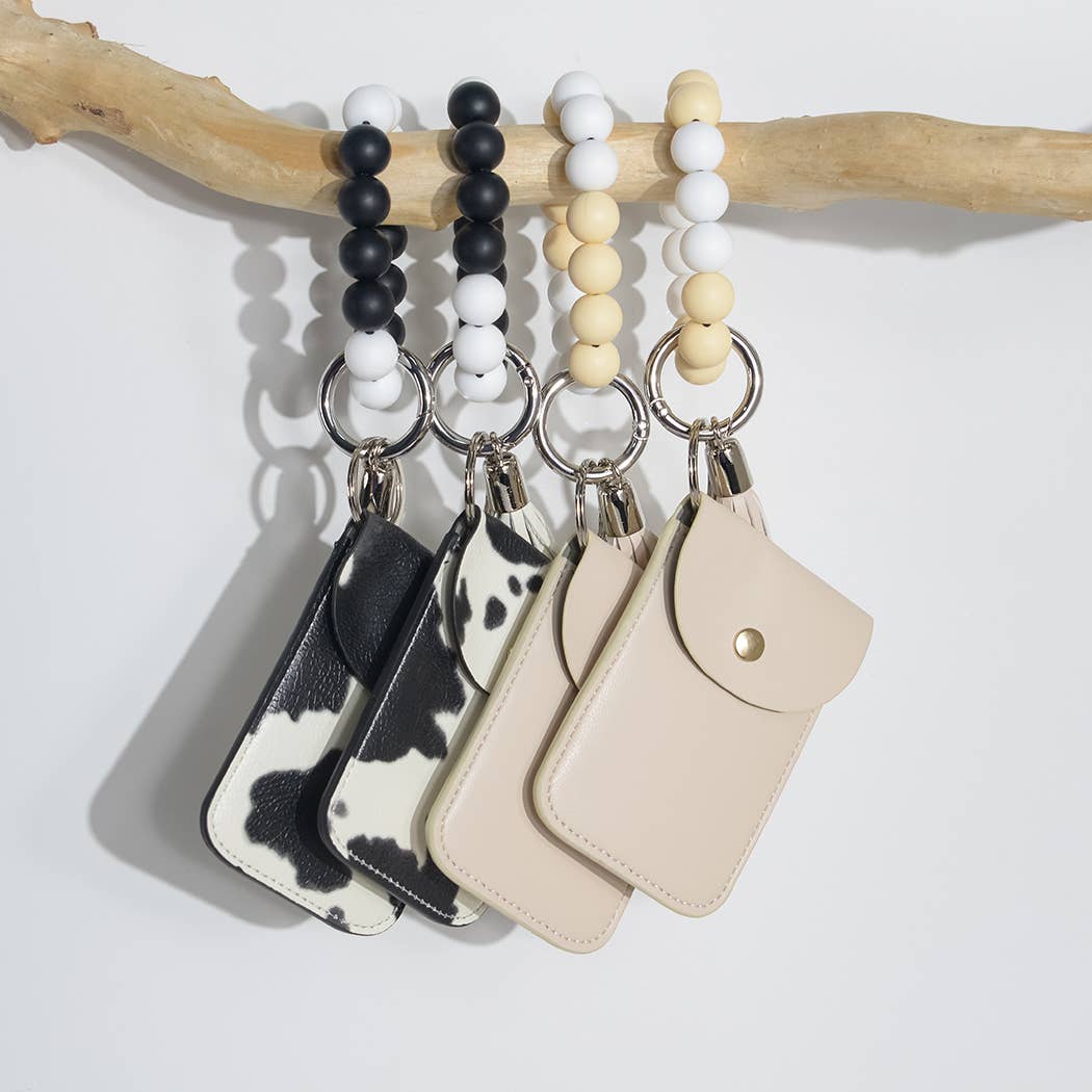 SoapElenGlen - Wholesale Sleutelhanger-armbanden - Effen gekleurde kaarthouder met kralen en kwastjes en sleutelhanger3