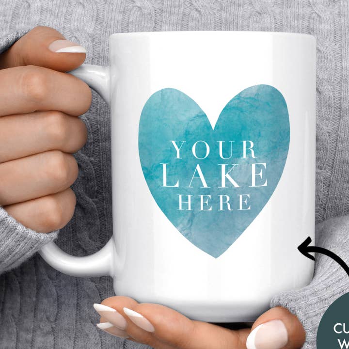Custom Lake Mug for wholesale by Melody Press Co.