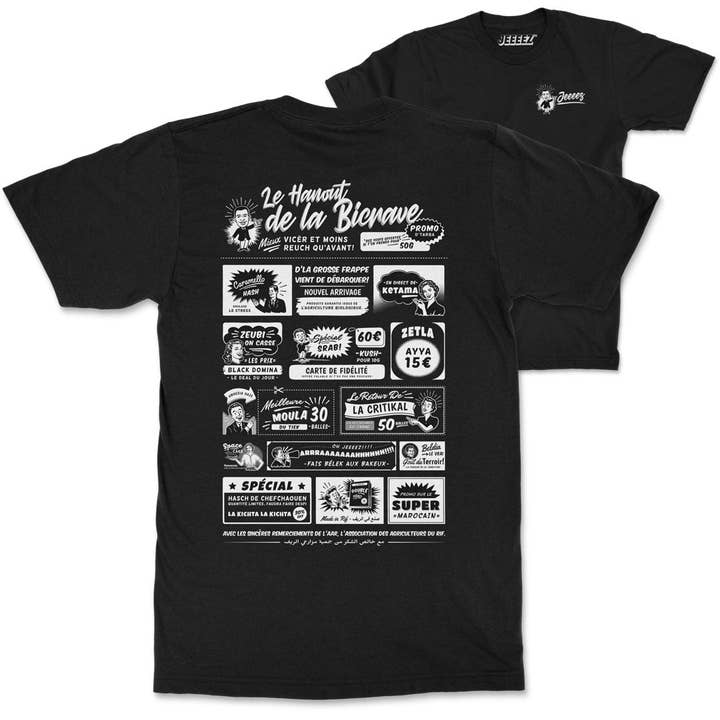T-SHIRT BLACK LE HANOUT DE LA BICRAVE pour la vente par JEEEEZ