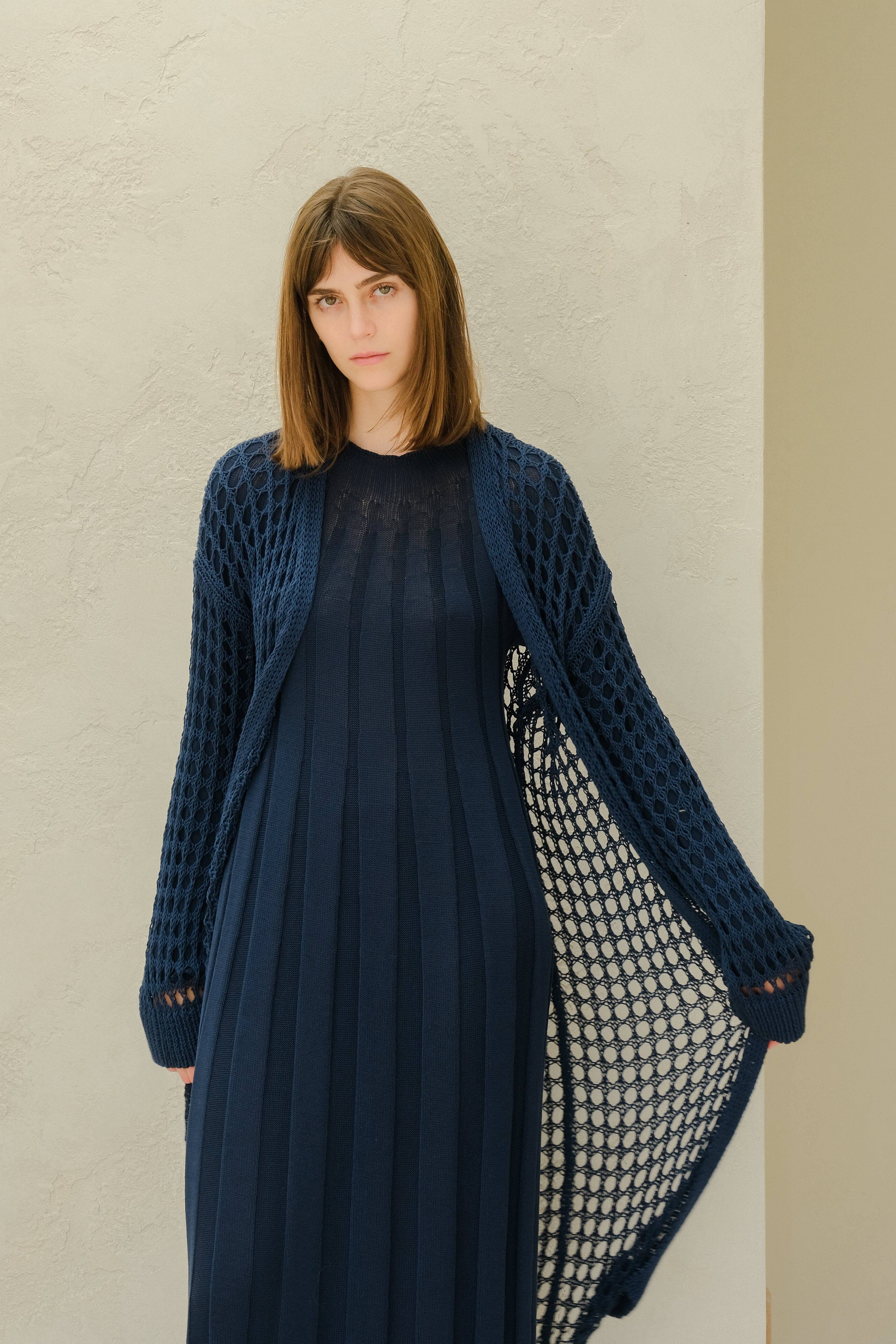 Lèmme – Engroshandel Cardigan - Dame – Fin bomulds hæklet maxi-cardigan15