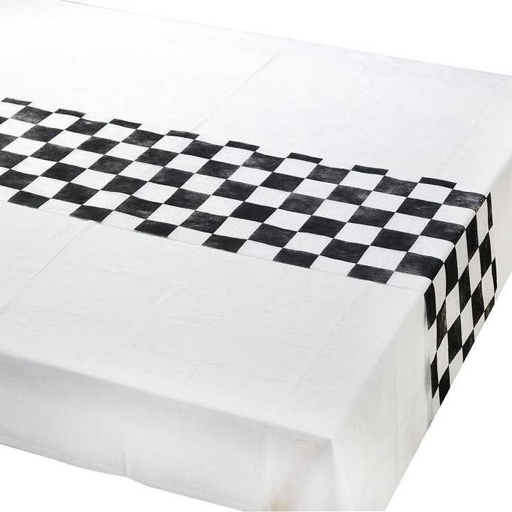 Talking Tables USA - Wholesale Table Runner - Mix & Match Black and White Checker Fabric Table Runner