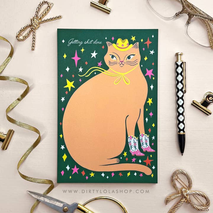 Dirty Lola - Wholesale Notepad - YEE HAW CAT NOTEPAD