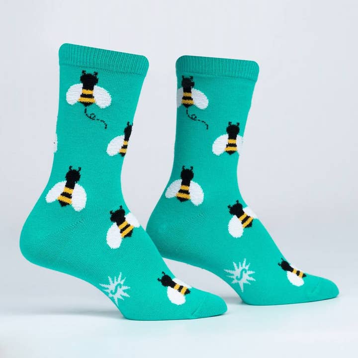 Bee Happy Crew Socks for wholesale by Sock it To Me