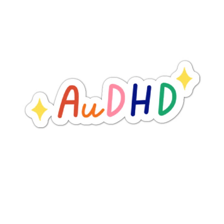 Fluffmallow - Wholesale Sticker - Autistic + ADHD Vinyl Sticker / AuDHD Sticker