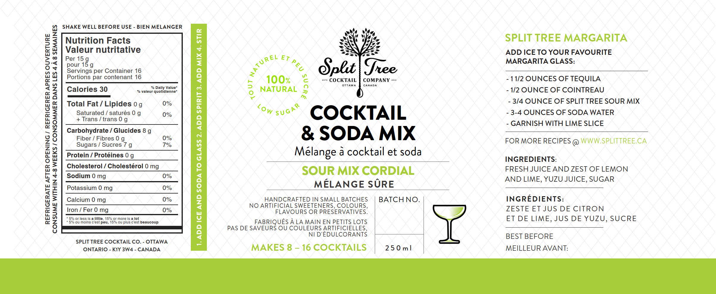 Split Tree Cocktail Co – wholesale Cocktailmix/-sockerlag – Sour Mix cocktail och soda Mix9
