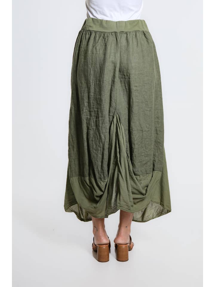 TINA Stephens Italy/Tees By Tina - Wholesale Skirt - Women's - Brenna Cotton/Linen Bunched Pocket Skirt (SL102W)31