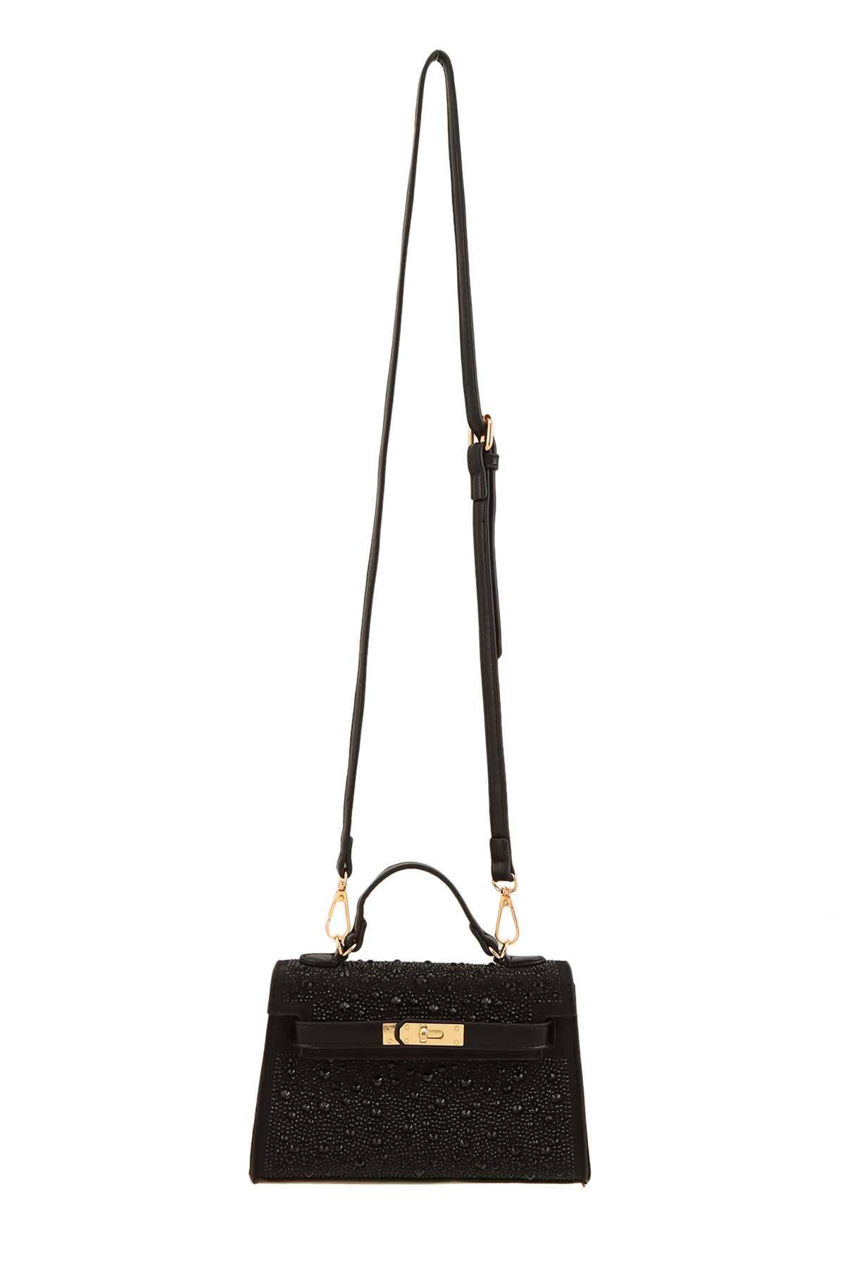 anbfashion - Wholesale Top Handle Bag - Women's - RHINESTONE SQUARE CROSS BAG 22353