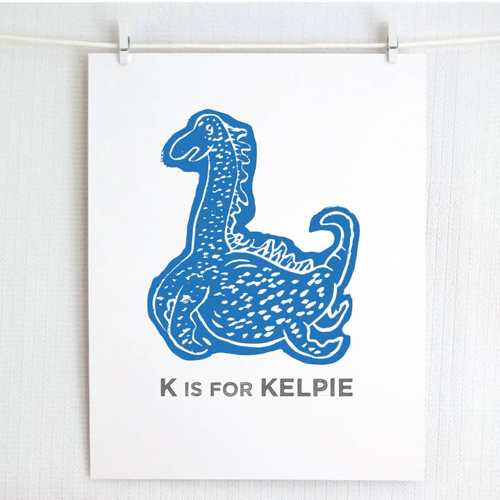 K är för Kelpie Illustrerad Print för wholesale av Jamie Palmer Keating