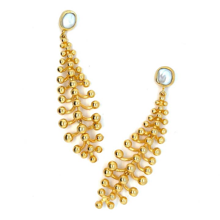 Neve (Kesha Pearl) Statement-Ohrringe für den Großhandel von Gemajesty Jewellery