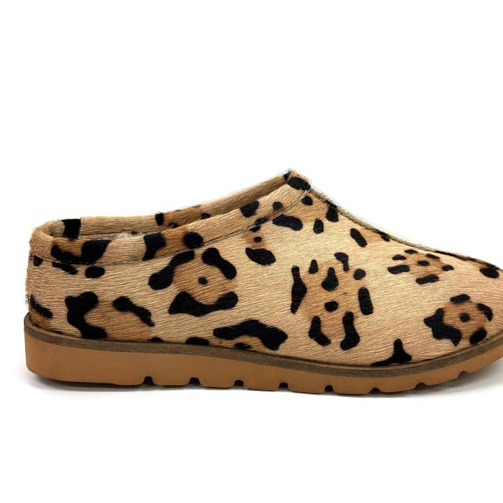 Verona pantoffels met leopardprint en haarleer voor wholesale door Only Partners