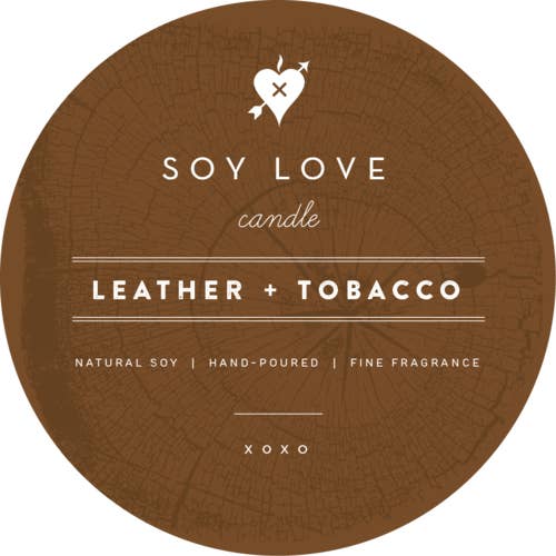 Leather + Tobacco for wholesale by Soy Love