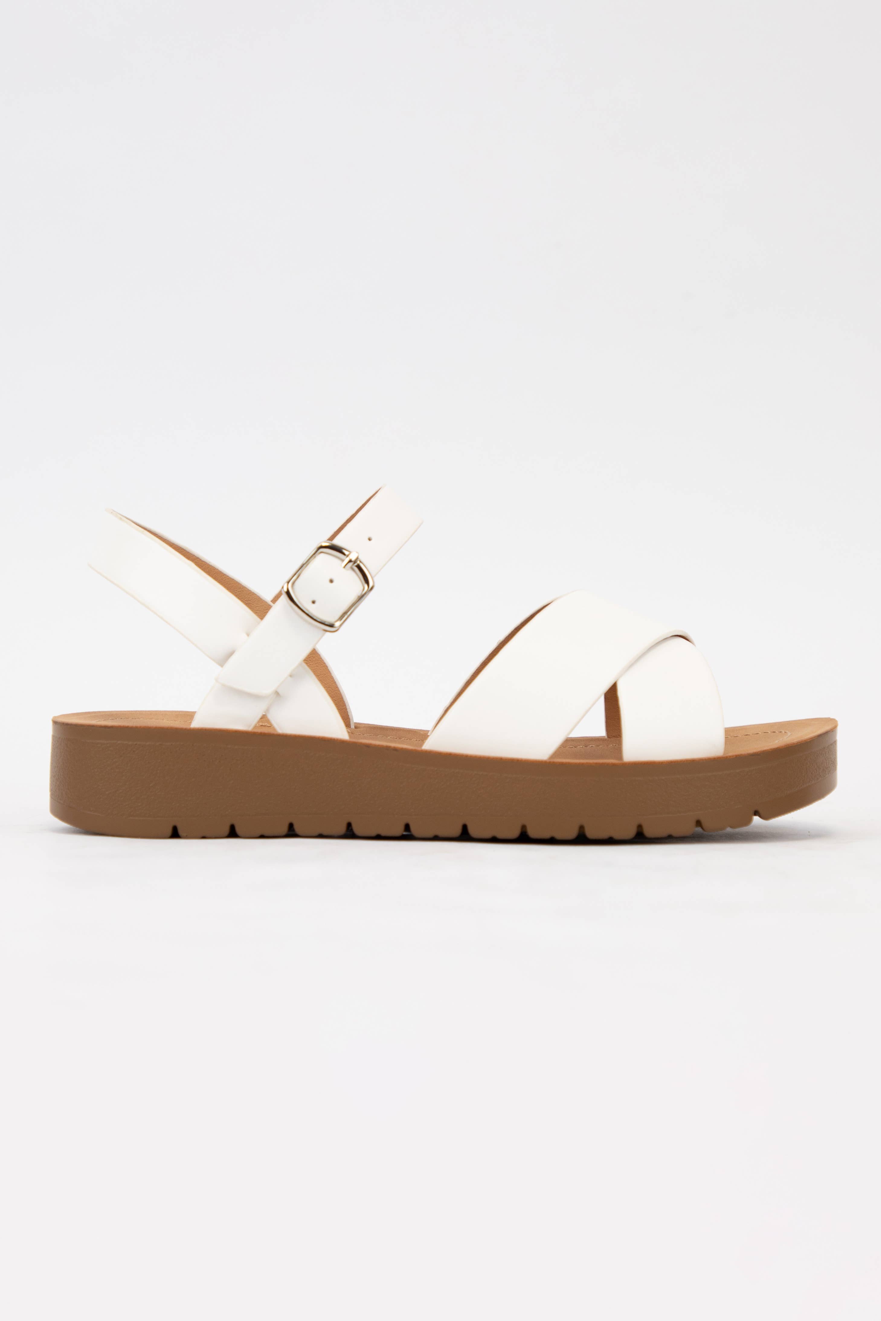 CCOCCI - Wholesale Sandals - Women's - CHESTER CRISSCROSS UPPER SANDALS WITH ANKLE STRAP5