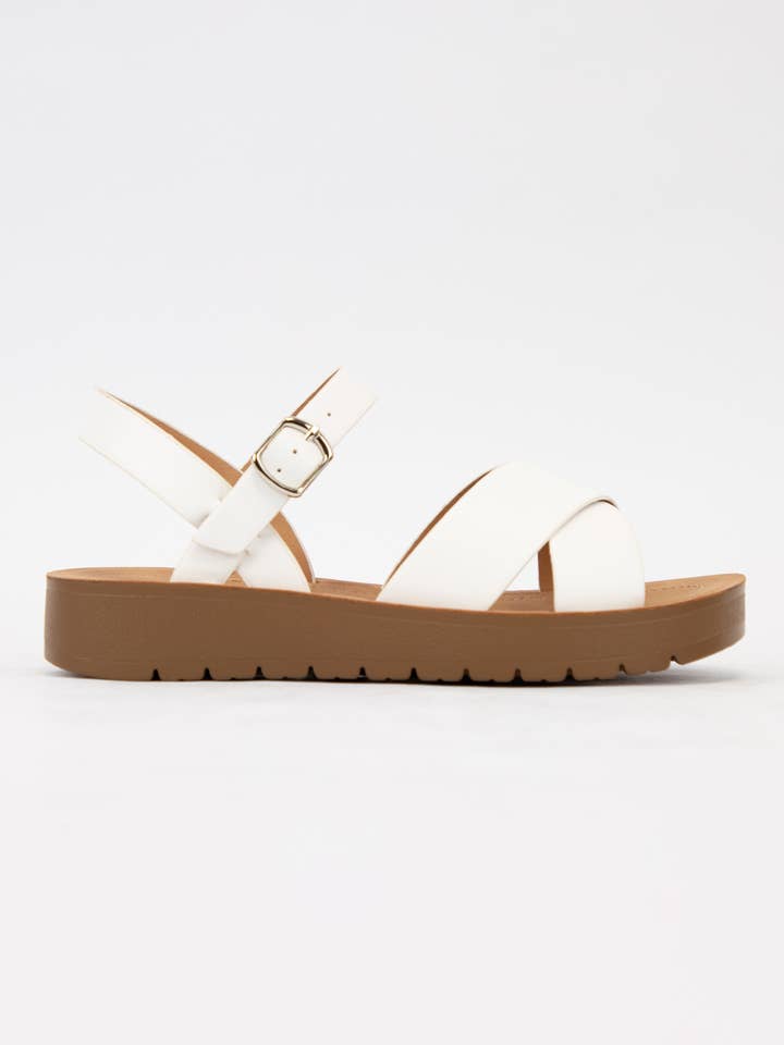 CCOCCI - Wholesale Sandals - Women's - CHESTER CRISSCROSS UPPER SANDALS WITH ANKLE STRAP5