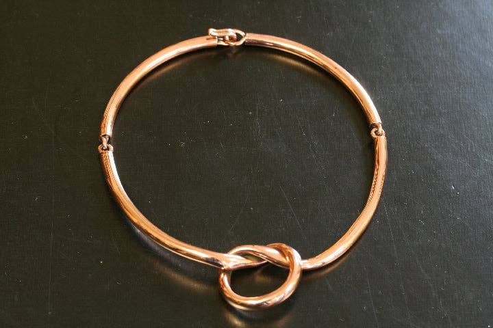 Makers & Providers - Wholesale Link & chain necklace - Copper tubular torque with eternity knot
