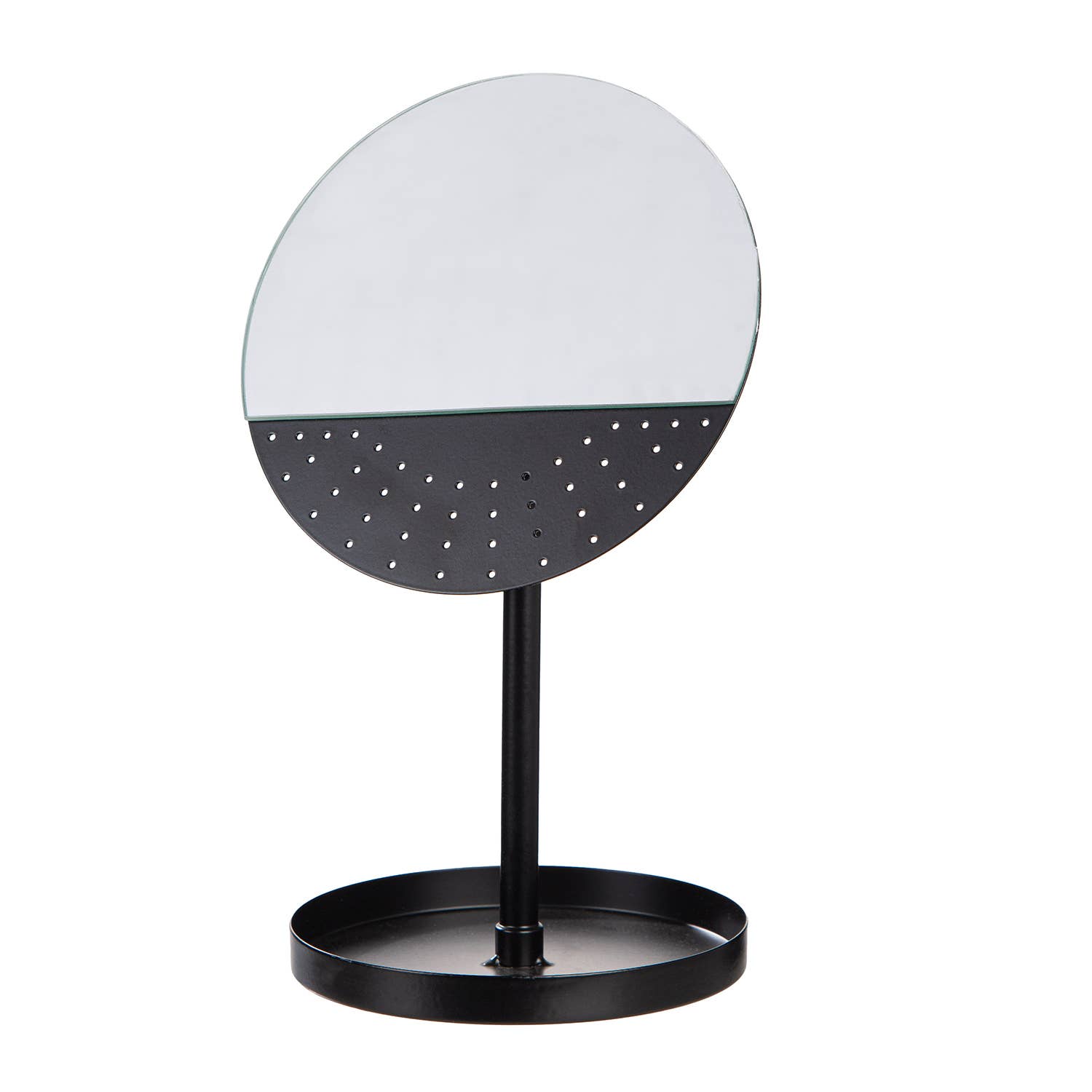 Round jewelry stand Mirror black H. 29.5 cm, PU 3 for wholesale on Faire0