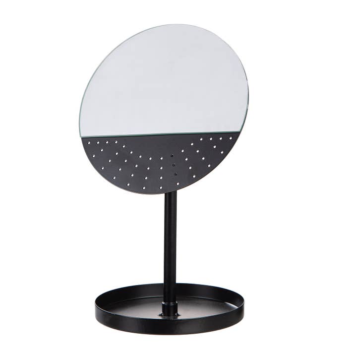 Smykkestativ rund Mirror sort H. 29,5 cm, VE 3 for engroshandel hos Gilde Handwerk Macrander GmbH & Co. KG