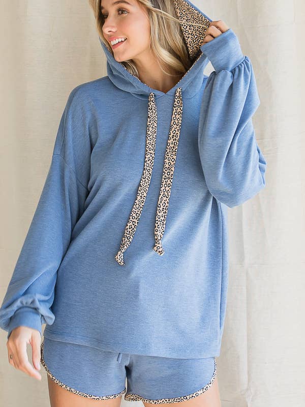 Hoodie de Contraste Animal Primavera-Verão para Mulheres T3905 por atacado de 7th Ray