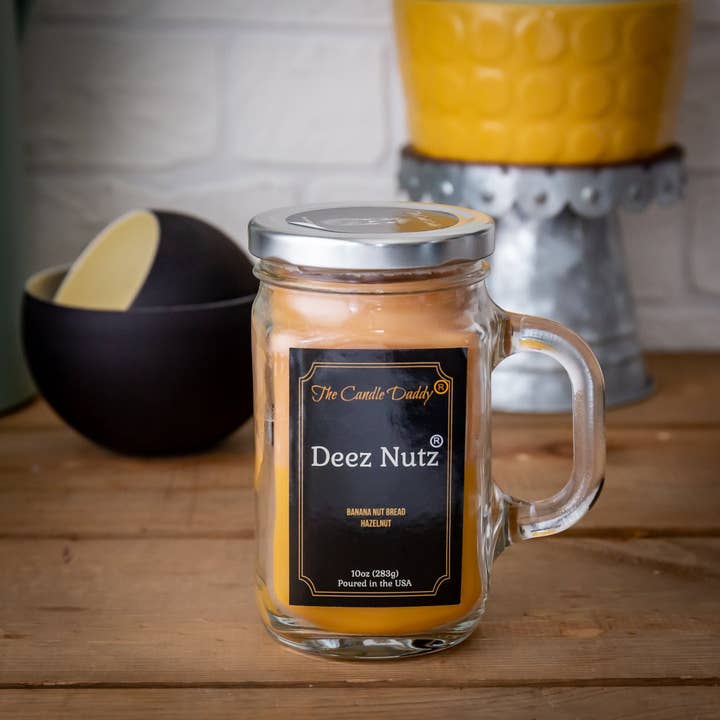 The Candle Daddy - Wholesale Jar/Filled Candle - Deez Nutz - Double Pour - Banana Nut Bread & Hazelnut2