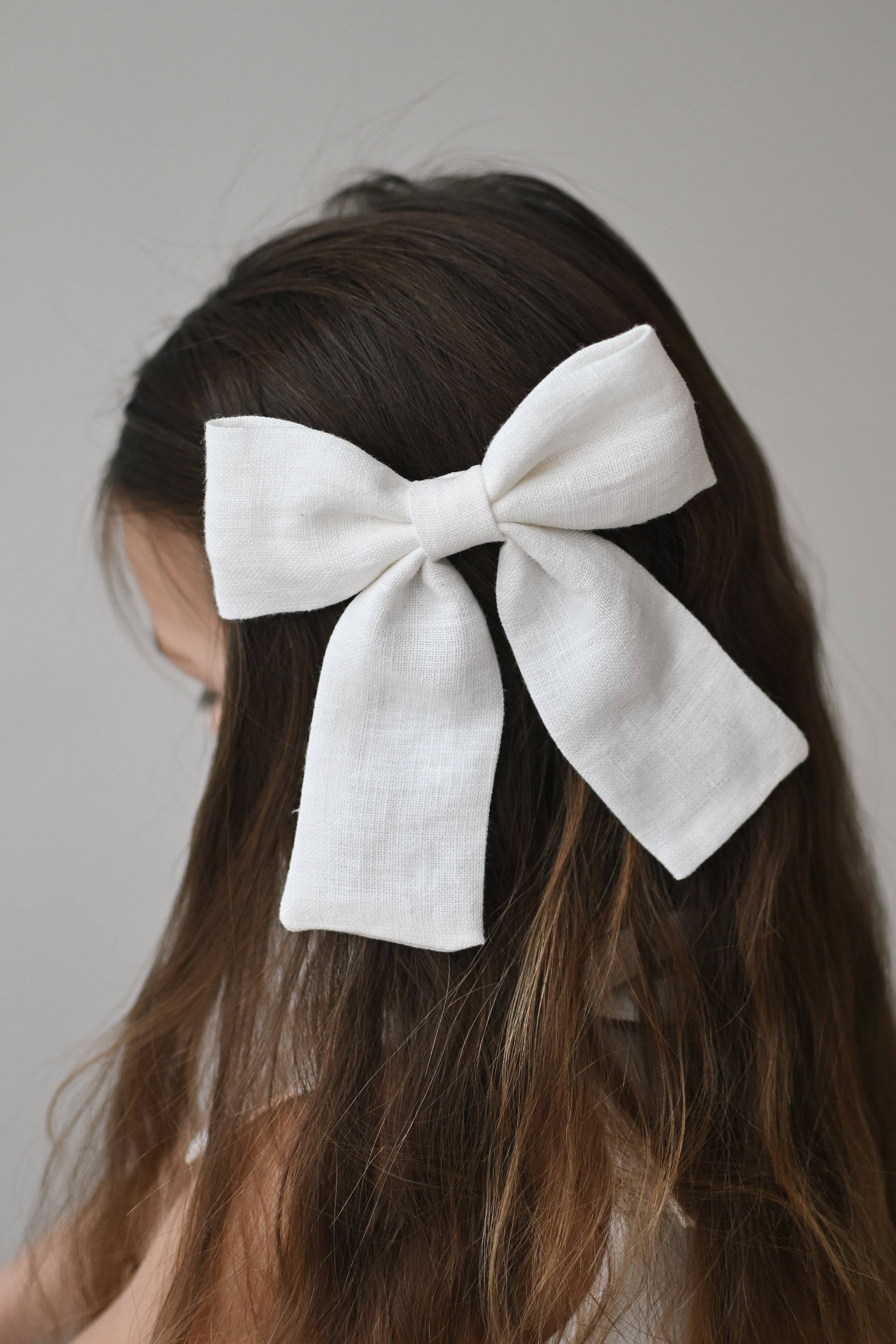 Lanika Atelier, Nika Korošec s.p. - Venta al por mayor Lazo para el pelo - Mujer - Grandes lazos de lino 100 % para el cabello, para niñas y mujeres9