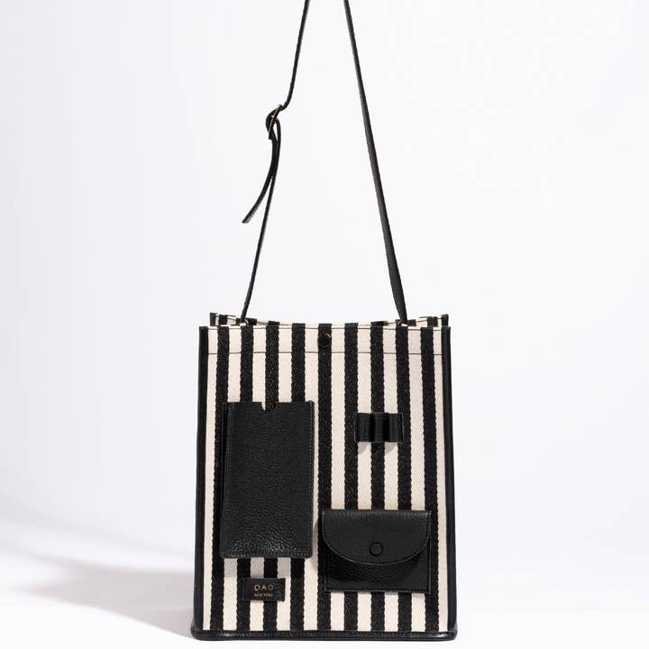 Bolsa de bolso listrada Jordan - True Black por atacado de OAD Studio