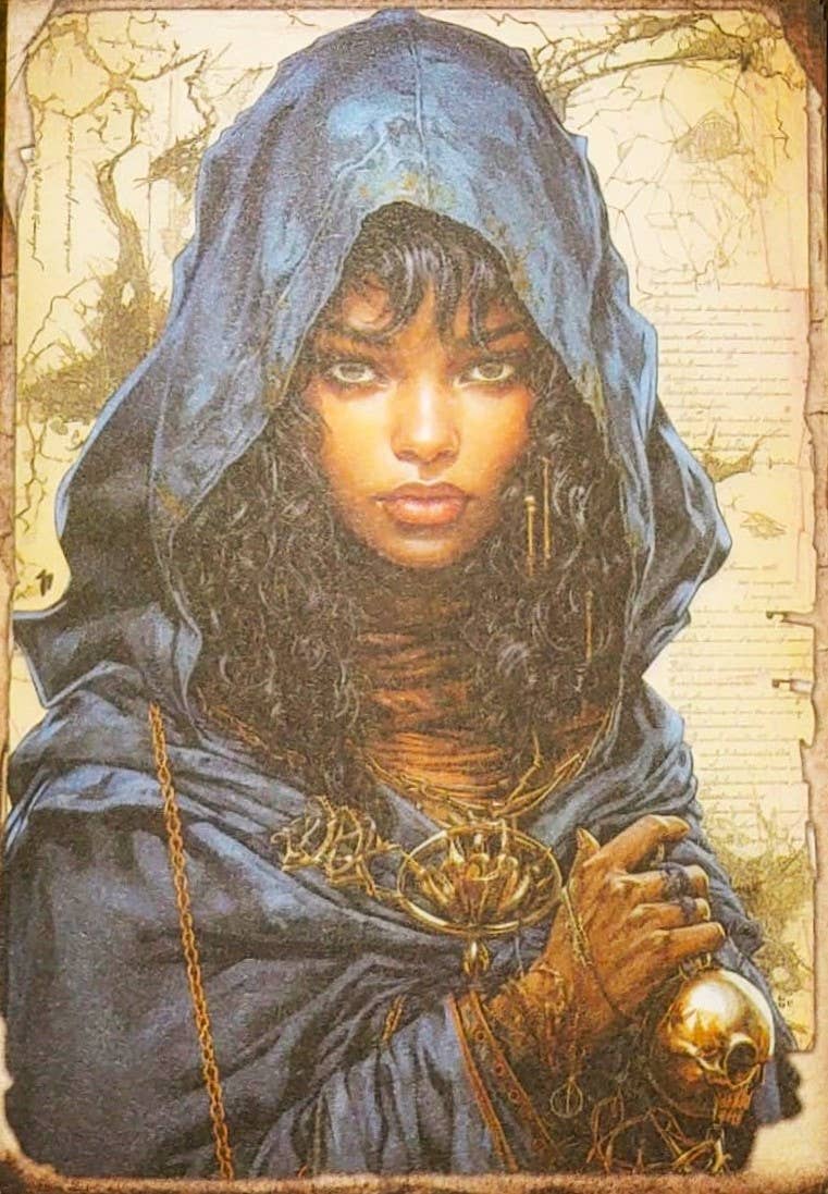 Slightly Askew Art - Wholesale Gallery Wall Set - Blue Witches - Set of 10 4" x 6" Decoupage Wood Wall Panels9