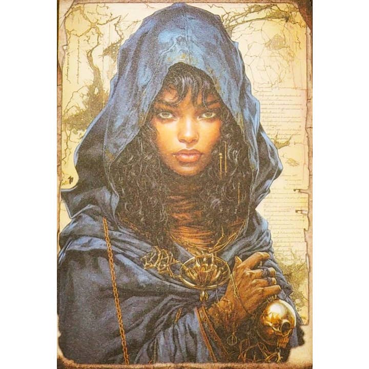 Slightly Askew Art - Wholesale Gallery Wall Set - Blue Witches - Set of 10 4" x 6" Decoupage Wood Wall Panels9