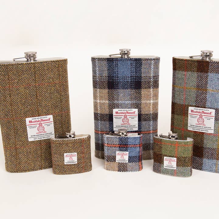 Novelty Gigantic Harris Tweed Hip Flask 64oz for wholesale by Created By The Ridleys